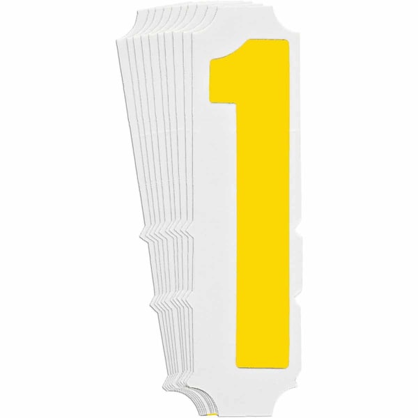 Quik-Align 5150 Series Polyester 4 in Lbl Legend: 1 Yellow 10PK